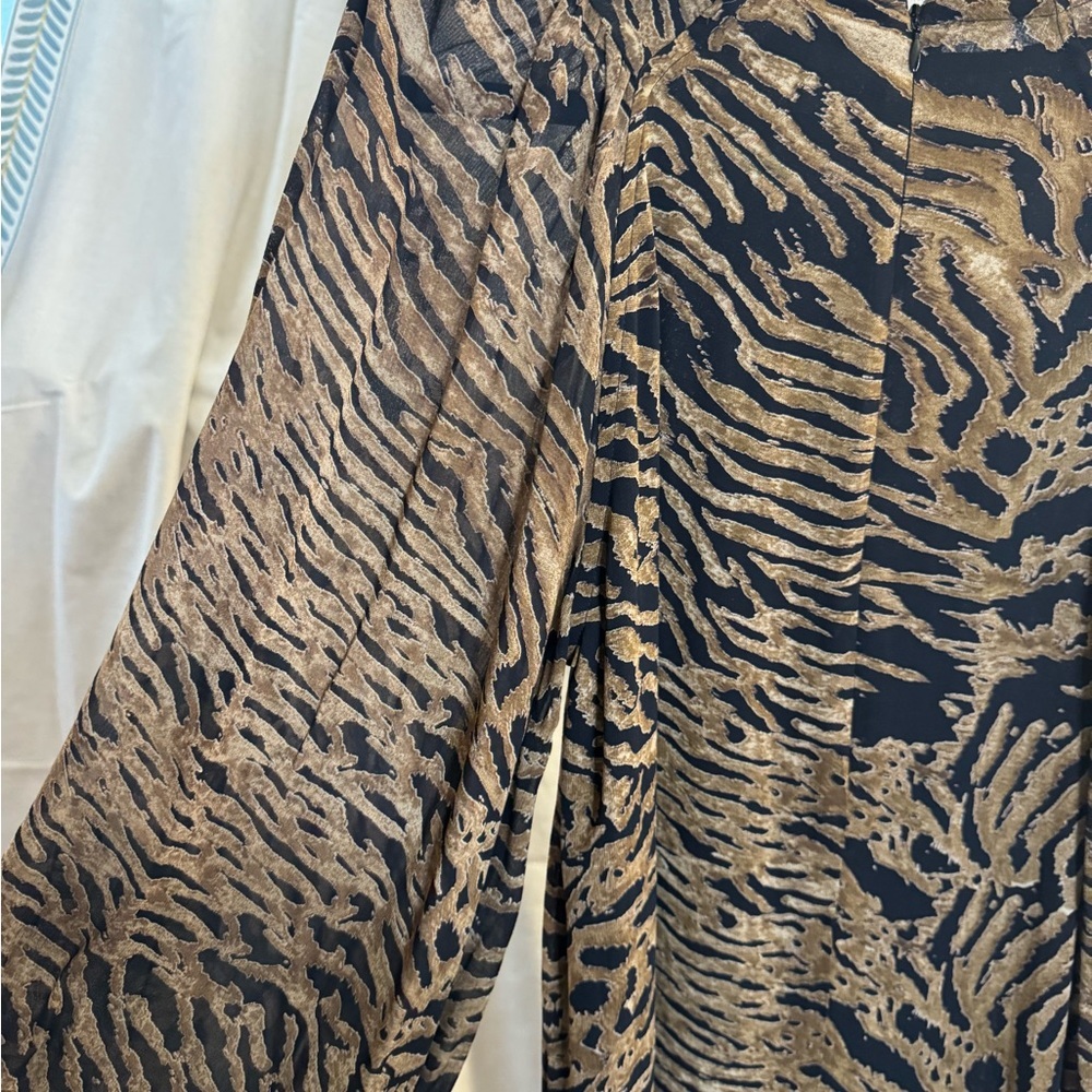 GANNI Animal Print Mini Georgette Dress NWT SZ XS  32 - Picture 9 of 11
